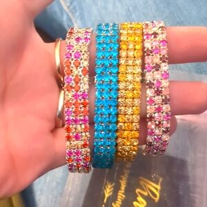 #4 pair of rhinestone bracelets